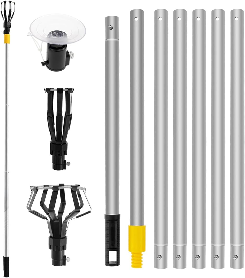 Proxima Direct 2.6 M/8.5 FT Light Bulb Changer for High Ceilings with 1.2-8.5FT Telescopic Extension Pole with Baskets and Suction Cup, High Reach with Pole - Light Bulb Removal Tool image number 2