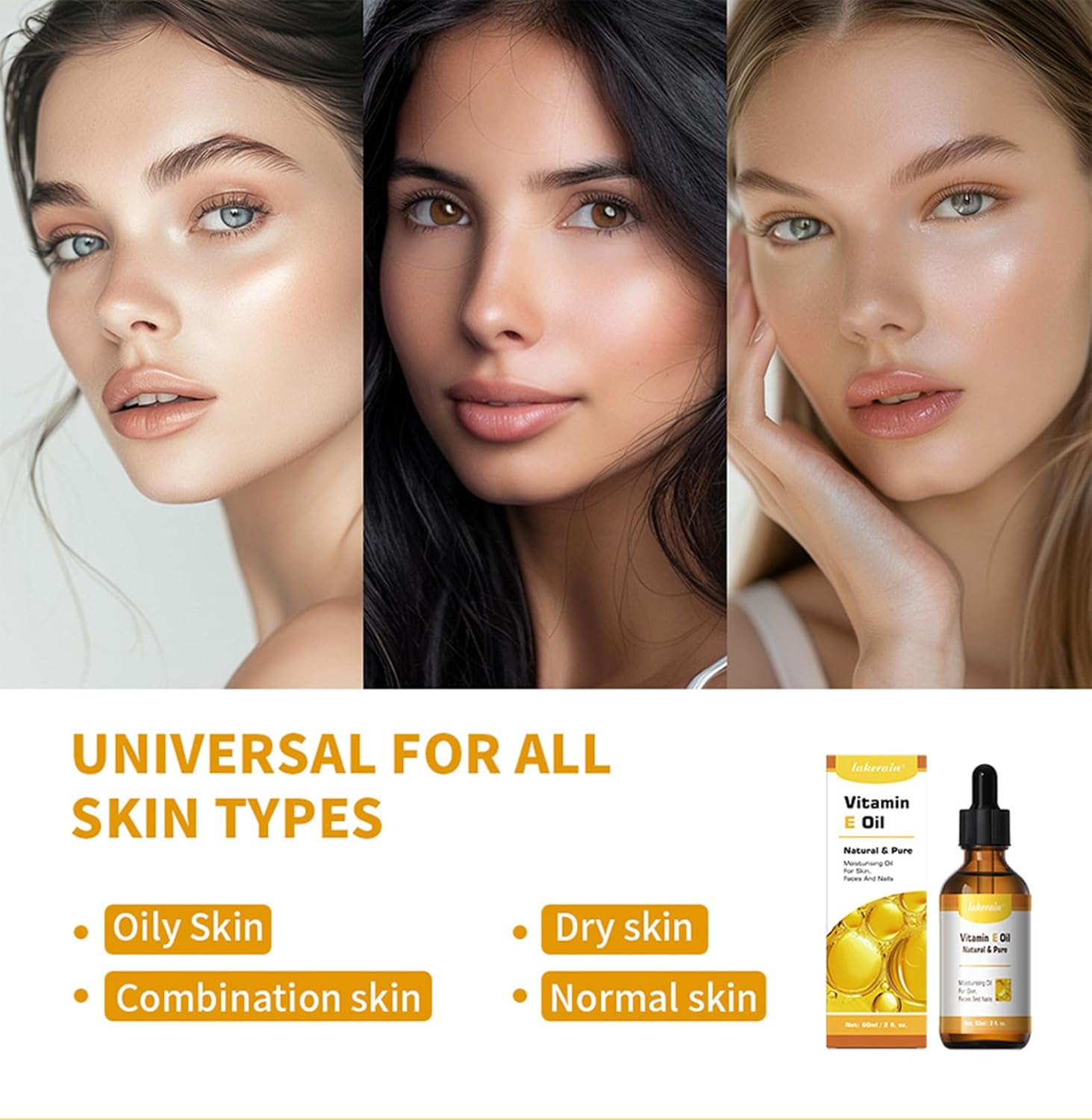 Vitamin E Oil, Rose Vitamin E Face & Body Oil for Skin, Hair, Nails, and Body for Nourishment, Dryness, Diminish Scars and Stretch Marks,2 Fl.Oz image number 5