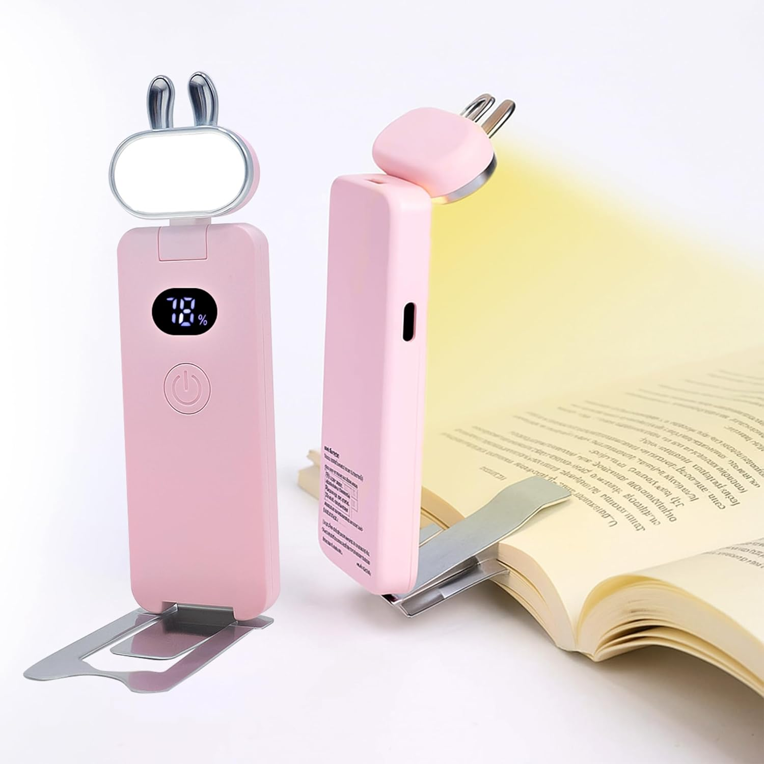 Nixyun LED Book Light, USB Rechargeable Clip on Reading Lights for Books in Bed at Night, Portable Lamp, 3 Colour Mode, Stepless Dimming, Flicker Free, Long Lasting, Lightweight Cool Lamp for Readers
