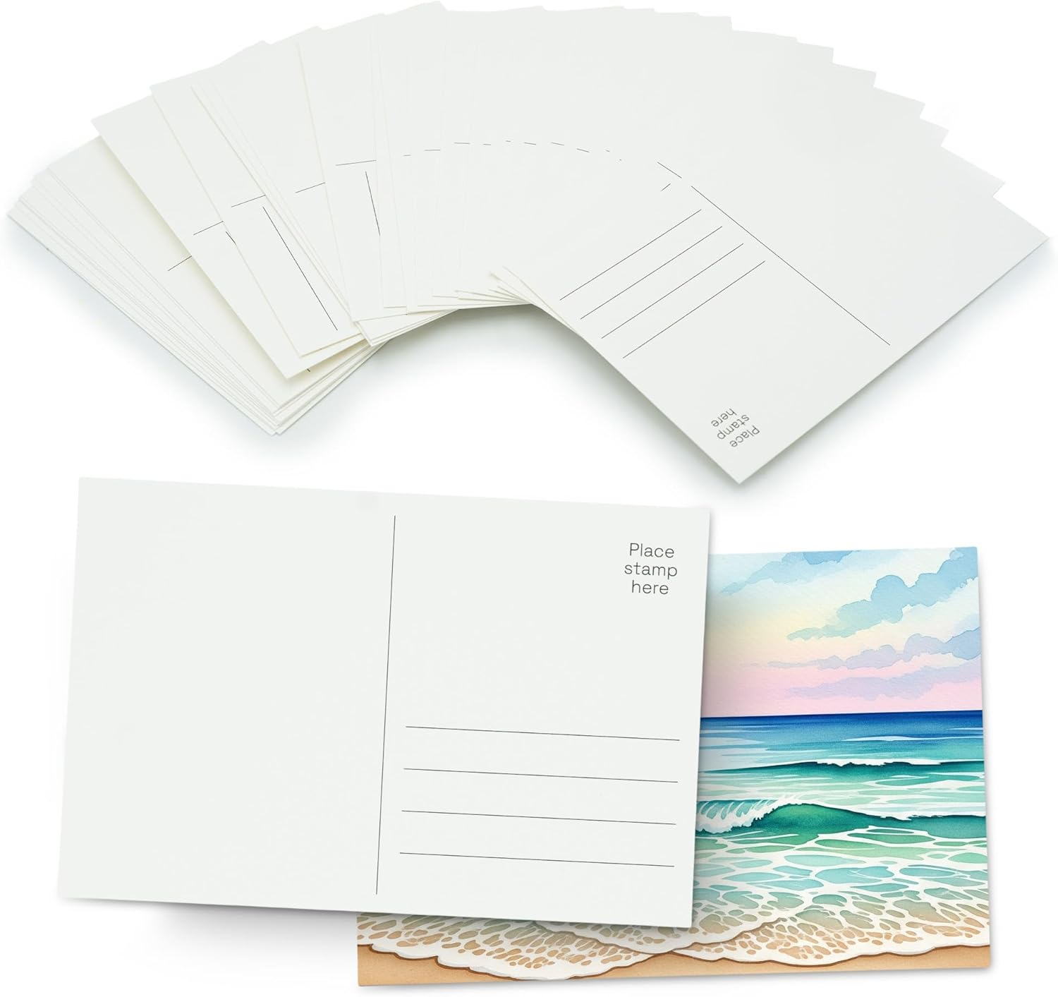 Mikkelhus Watercolour Paper A6-25 Sheets Watercolour Pad 300 G/M&sup2; - Watercolour Postcards Blank - Ideal for Watercolour, Sketching & Crafts - DIN A6 Format (10.5 X 14.8 Cm) image number 5