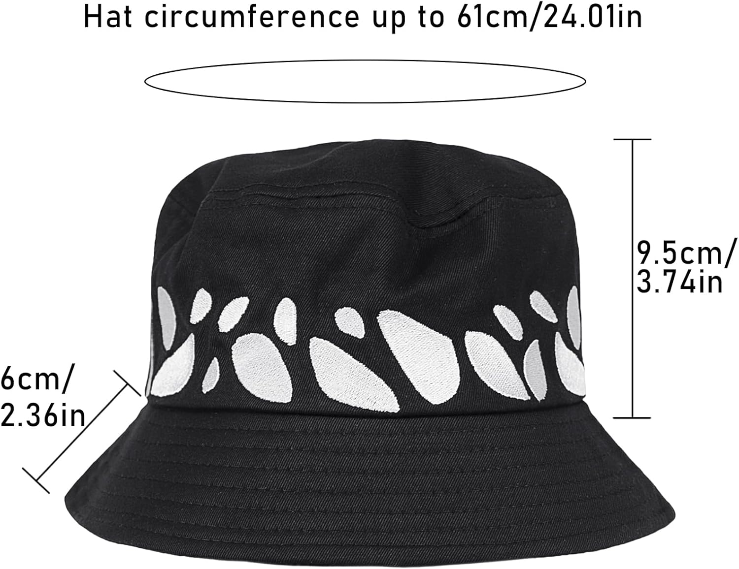 Novel Style Bucket Cosplay Hats Inspired for Men Women Fishing Hat and Summer Protection Hat | 360 Degree Outdoor Beach | UV Protection | Black, Black, One Size image number 5