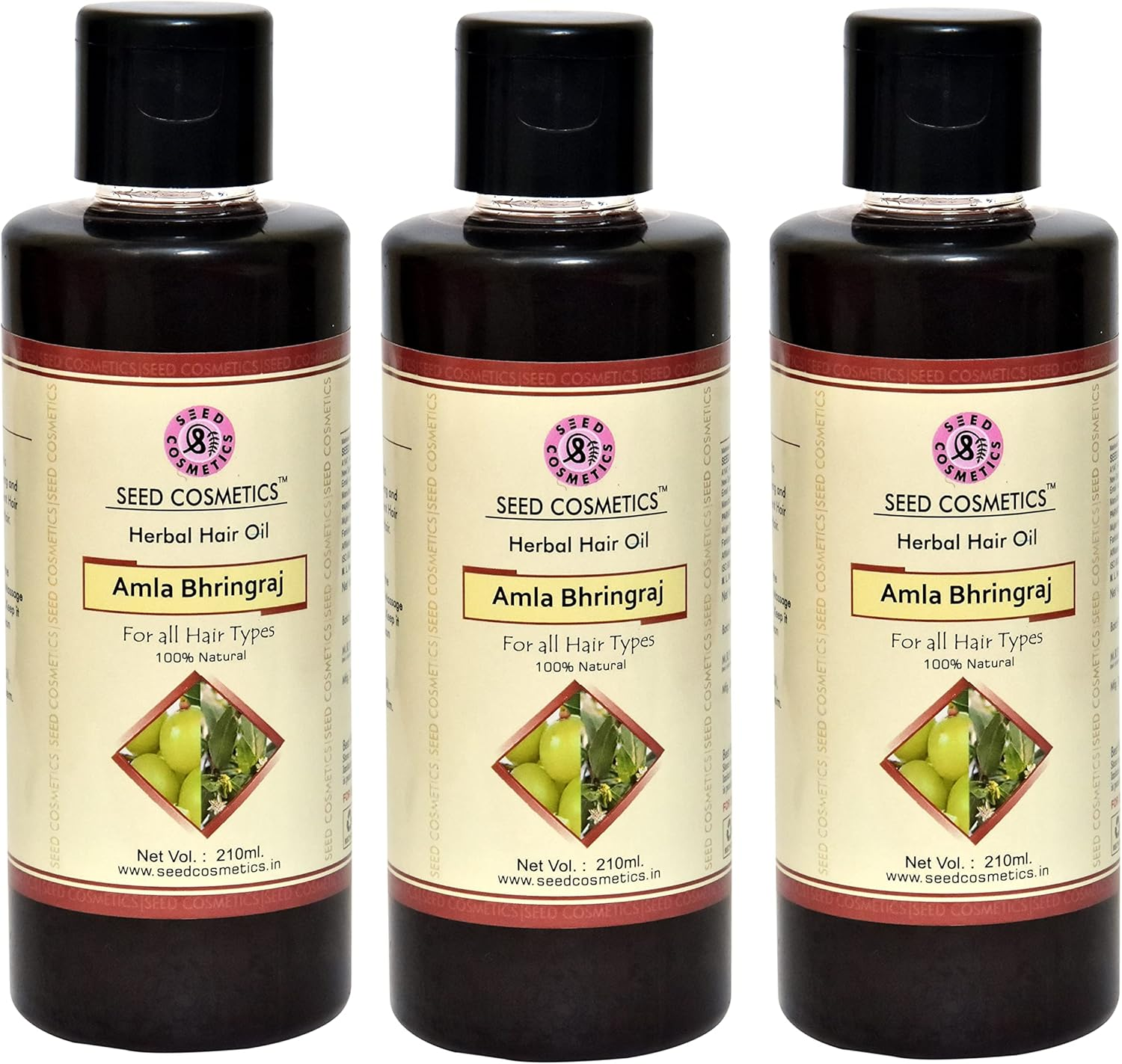 Amla Bhringraj Herbal Hair Care Oil 100% Natural, Oil for Hair Fall Control and Helps to Hair Growth for Men and Women Pack of 3 (630Ml) image number 1