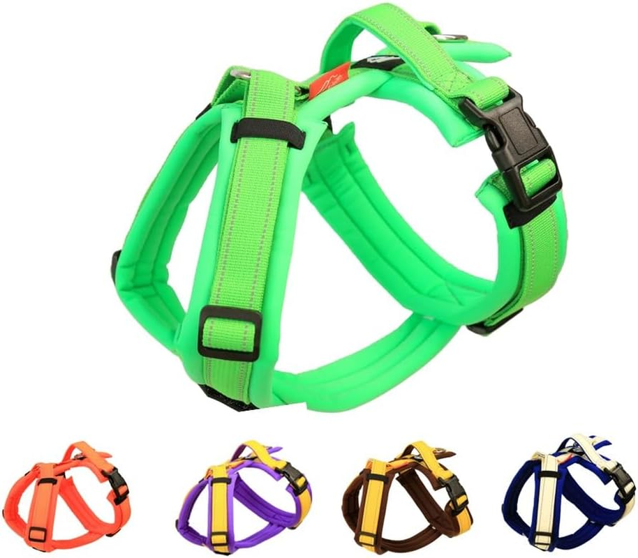 Hakusan Zero Harness, Burden Reduction, Dog Harness, Adjustable Size, Easy to Put on and Take Off, Reflective Material, Lightweight, Breathable, Handle, Nameplate, Small, Purple X Yellow