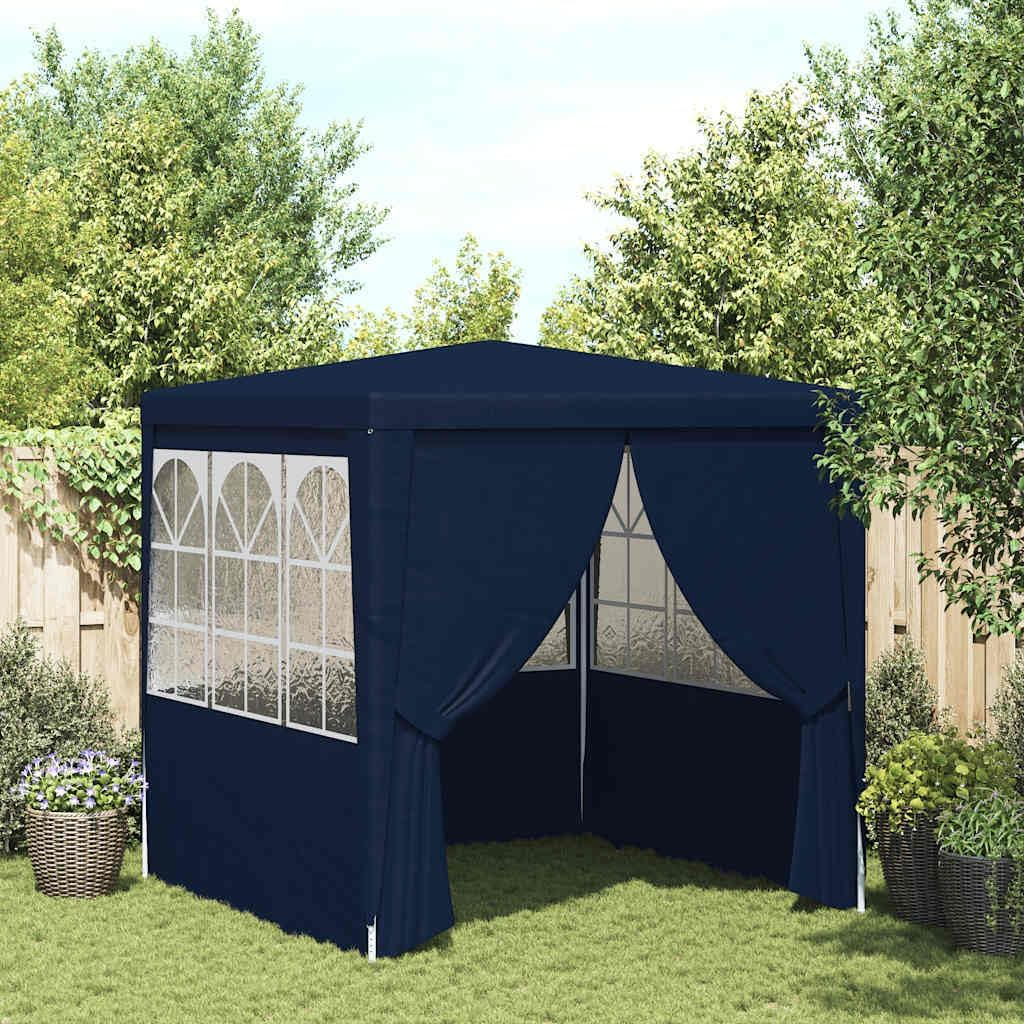 Vidaxl Professional Party Tent with Side Walls - 2X2 Meter Blue Marquee with UV & Water Resistant Polyethylene Material and Steel Frame for Outdoor Gatherings image number 3