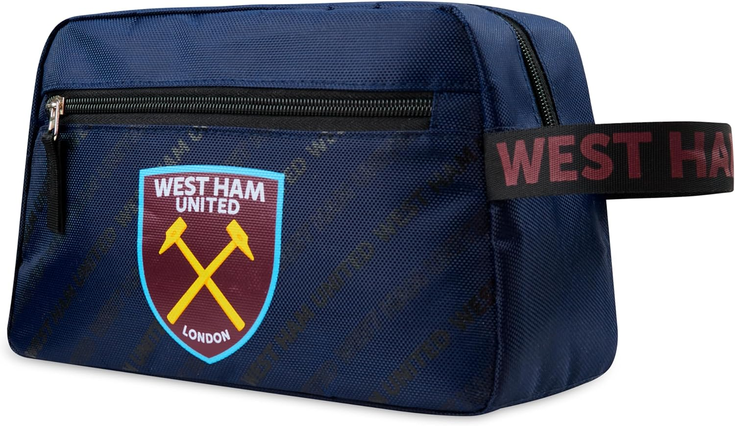 West Ham United F.C. Toiletry Bags for Men, Hanging Wash Bag with Zipped Pocket - Gifts for Him, Navy, Toiletry Bag image number 1