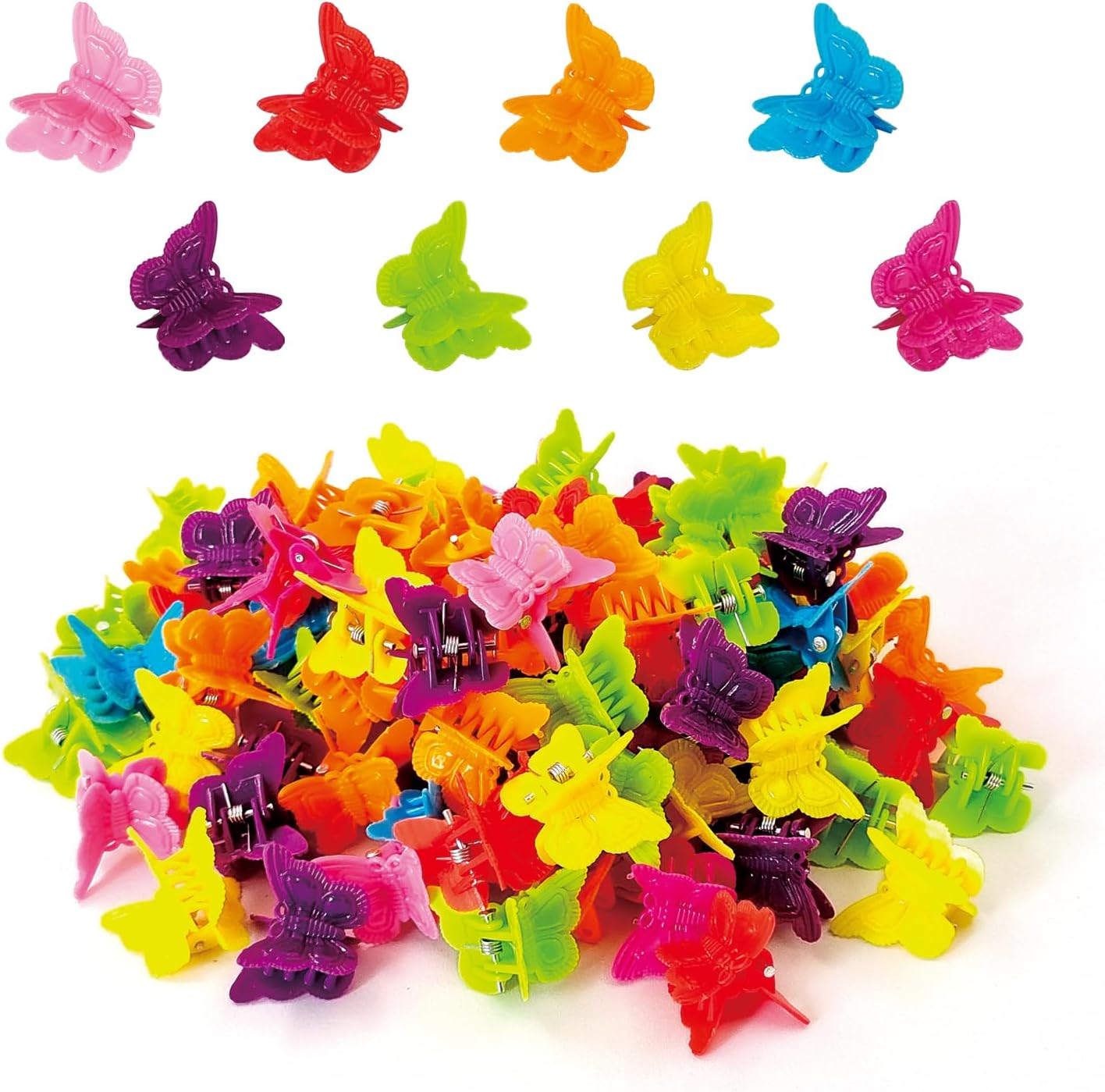 50 Packs Assorted Color Butterfly Hair Clips, Beautiful Mini Butterfly Hair Clips Hair Accessories for Women and Girls (50 Pcs Random Colour) image number 6