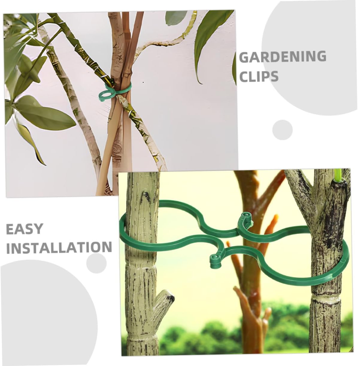 BCOATH 150Pcs Gardening Plant Clip Vine Support Bonsai Plastic Clips for Indoor Plants Outdoor Garden Secure Stem Holder image number 2