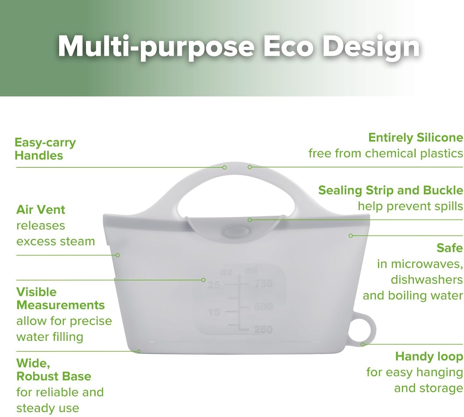 Haakaa Wearable Silicone Breast Pump with Steriliser Bag, 2-In-1 Hands-Free Passive Breast Milk Catcher for Nursing Mom, Breastfeeding Essentials, 75Ml&750Ml Silicone Bag image number 6