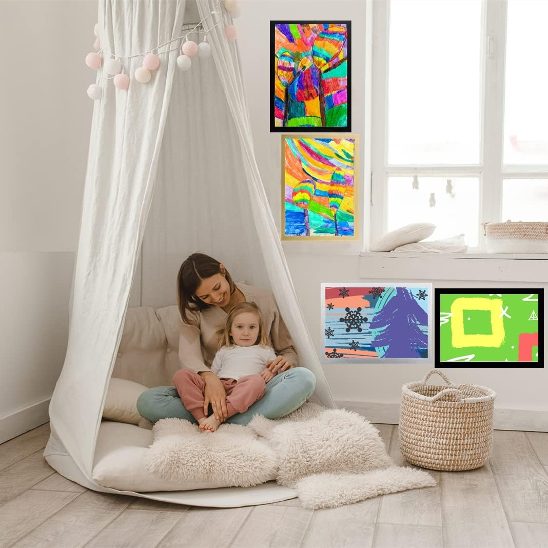 Gocoffun A4 Magnetic Sign Holder, 10 Pack Self-Adhesive Magnetic Frame, Waterproof Clear Display for Home, School, Store, Notice, Picture (Black) image number 3