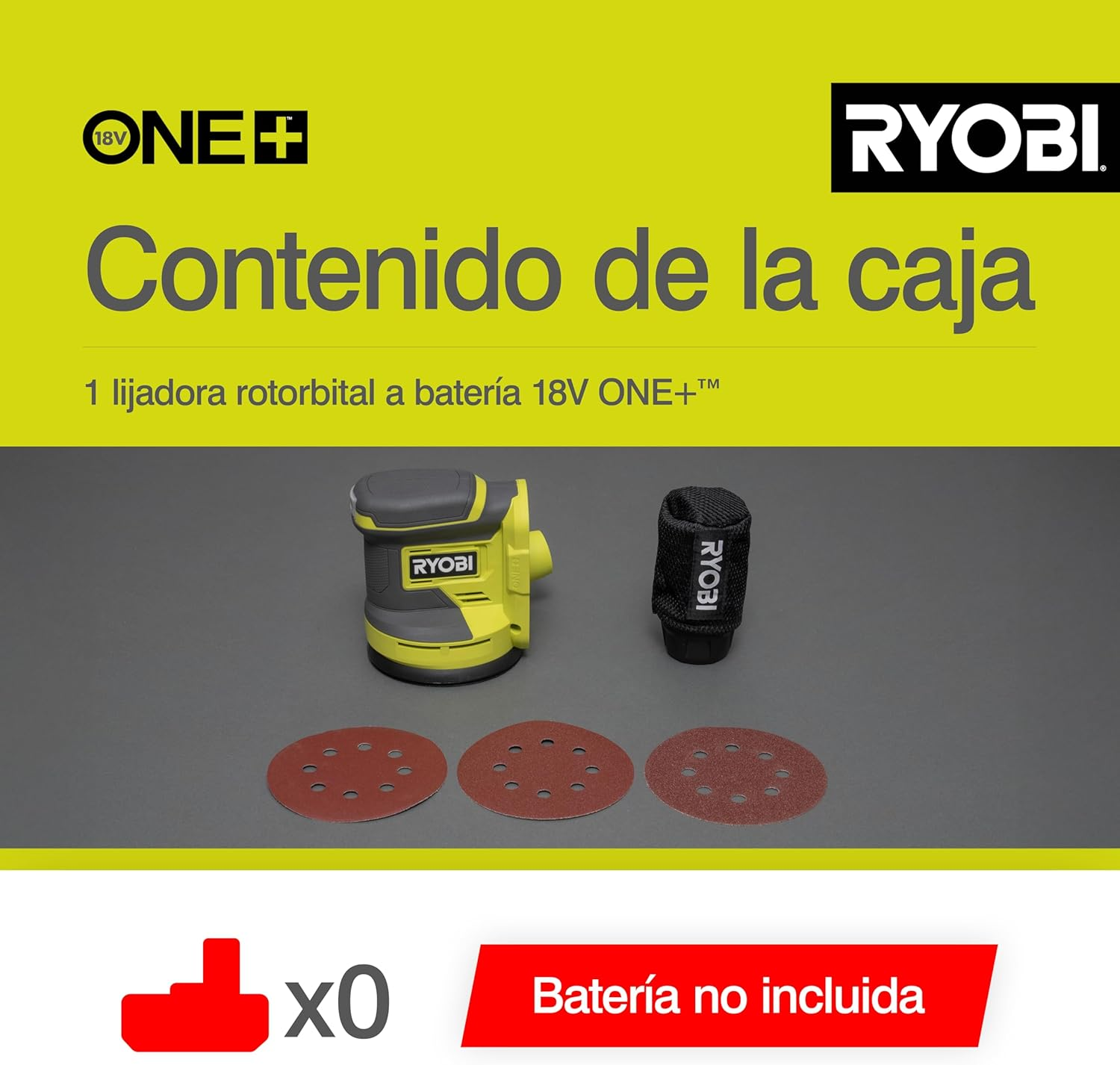 RROS18-0 18V ONE+ Cordless Random Orbit Sander (Bare Tool) image number 1