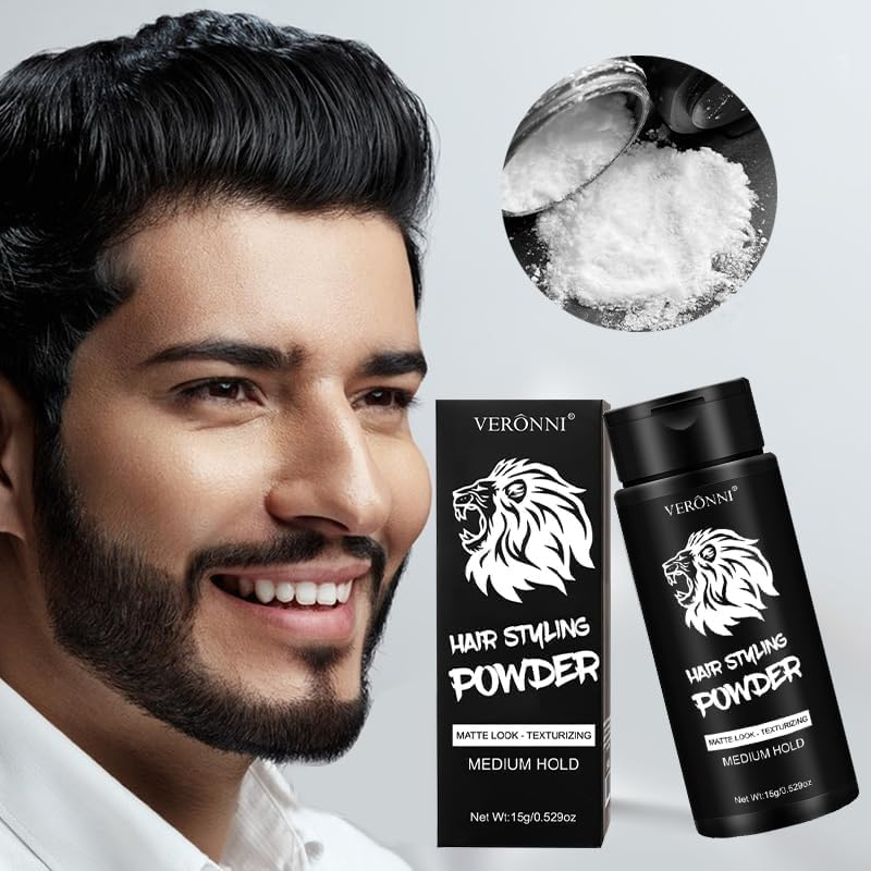 Hair Styling Powder, Volumizing Texture Powder for Men, Root Lift Hair Texturizing, Adds Mega Volume & Texture, Matte Finish, Long-Lasting Volume image number 2