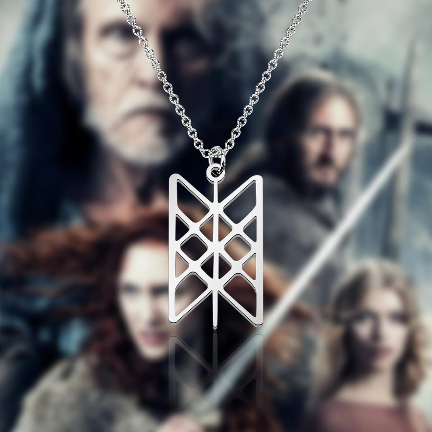 Viking Jewelry Web of Wyrd Necklace Stainless Steel Pendant Necklace Viking Necklace of Destiny image number 2