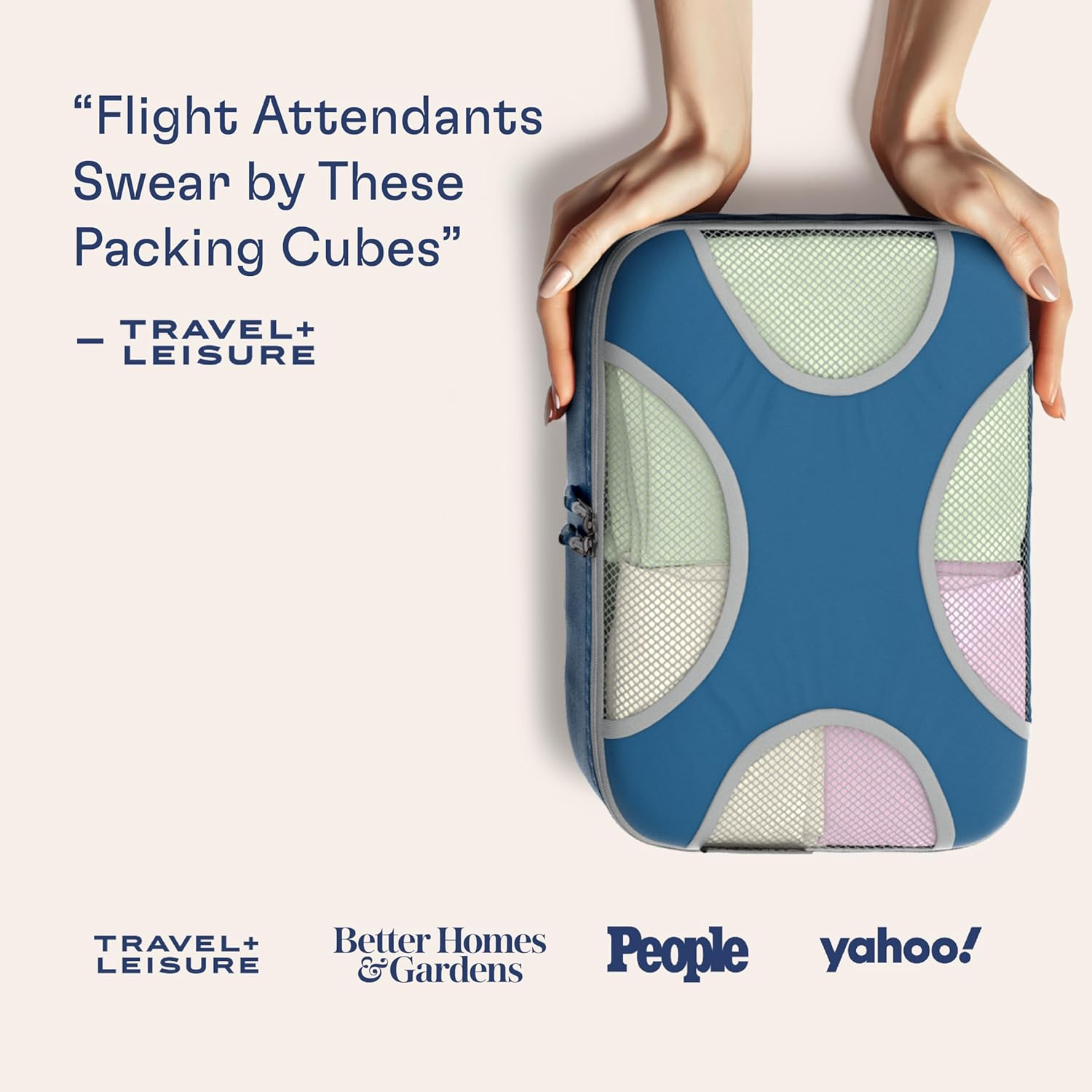 5 Set/8 Set Packing Cubes - Travel Organizers with Laundry Bag, 8 Set - Navy Blue, Set of 8, Set of 8 image number 6