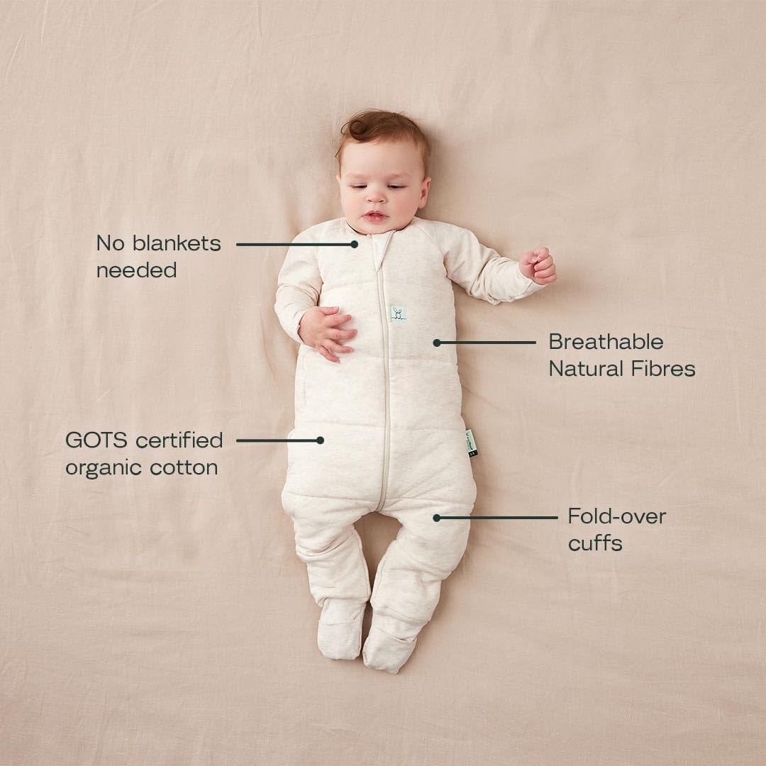 Ergopouch 1.0 Tog Sleep Onesie for 2-3 Years Kids, Oatmeal Marle image number 2