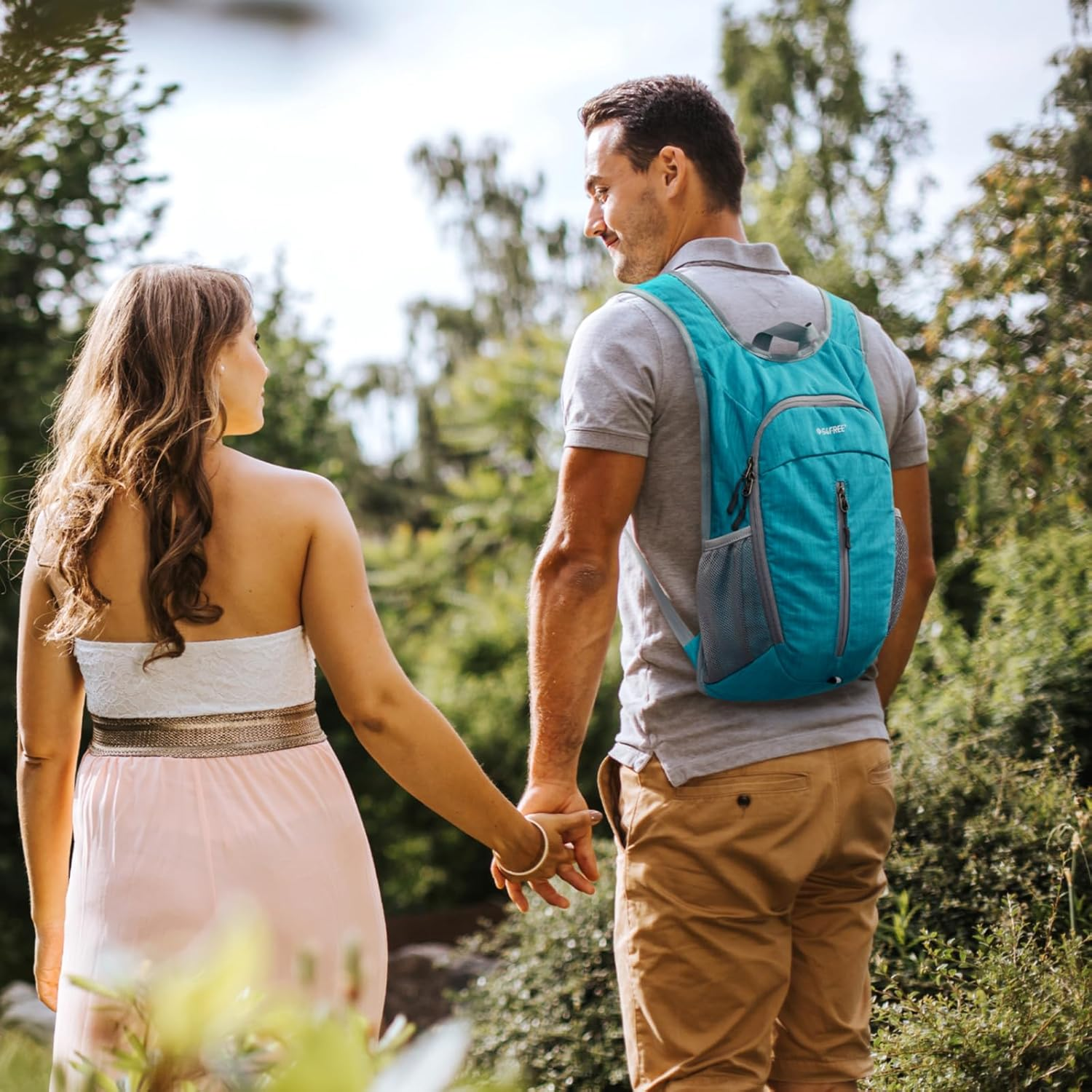 G4Free 10L Hiking Backpack Small Travel Hiking Daypack Lightweight Packable Backpack Casual Foldable Shoulder Bag - Beige image number 7