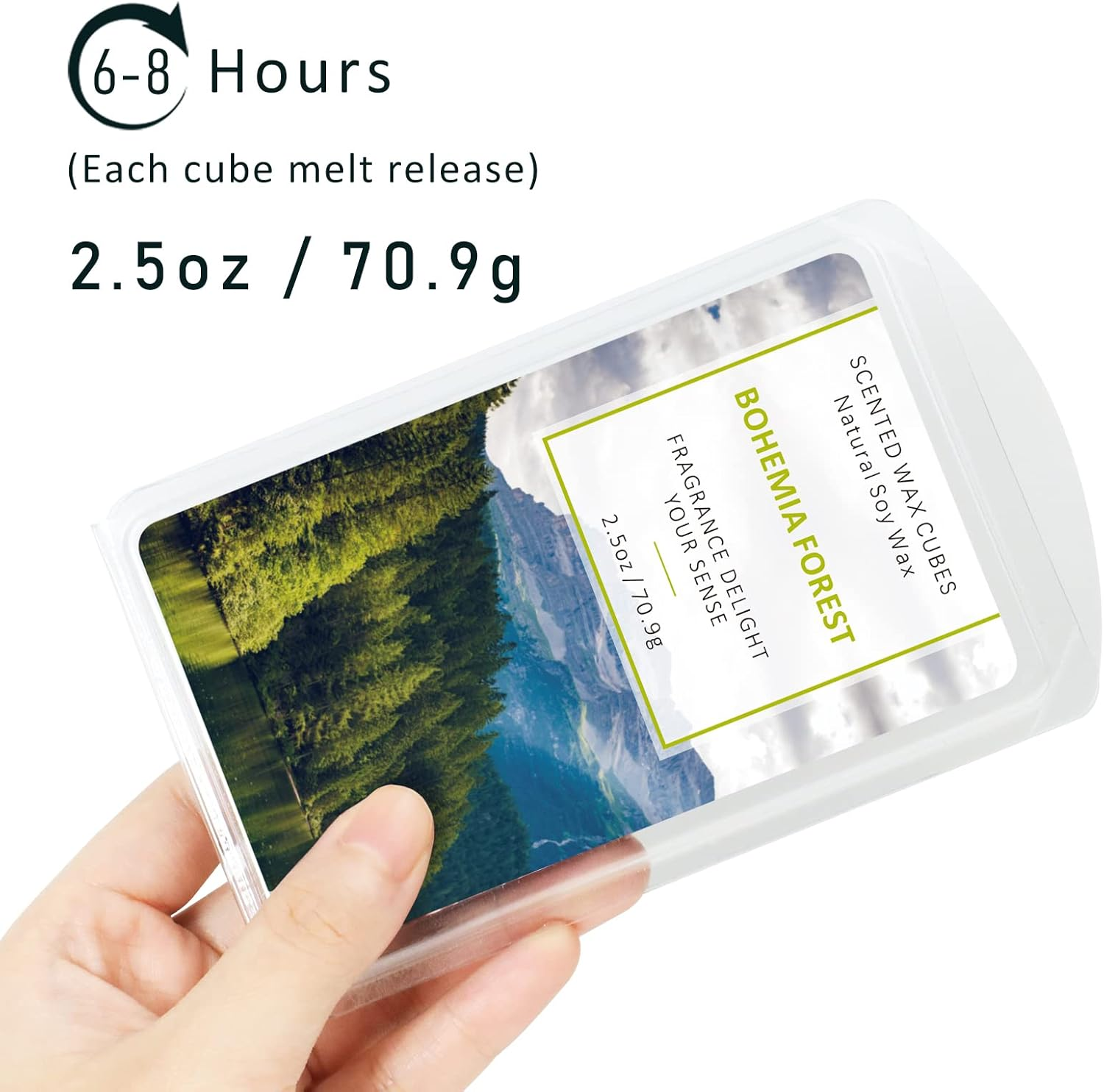 Scented Wax Melts, Wax Melts Wax Cubes, Soy Wax Cubes for Warmer, Wax Melts Set, Ocean Breeze, Fresh Linen, Bohemia Forest, Winds in Summer (4 X 2.5Oz) - Cinnamon Roll image number 2