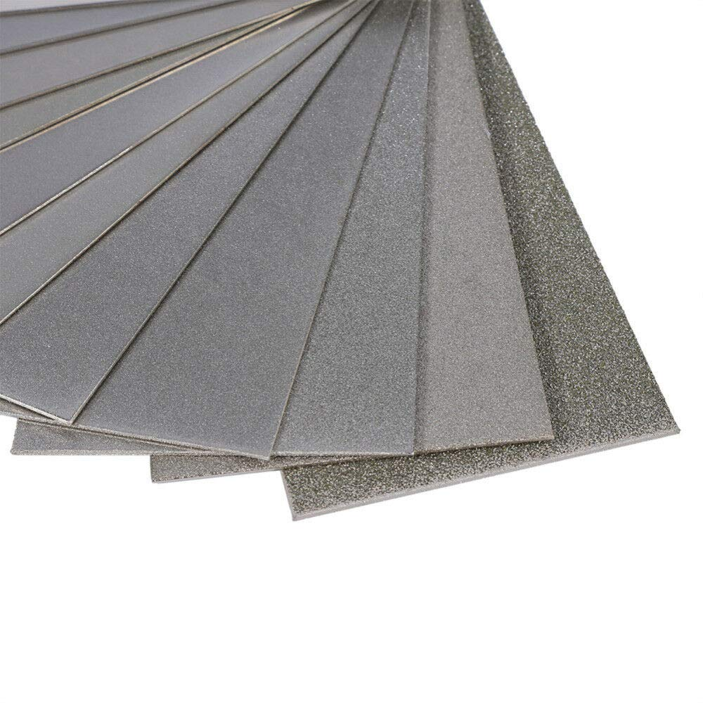 320 Grit Diamond Sharpening Stones, SENRISE Rectangle Diamond Thin Grinding Polishing - Whetstones Tool image number 4