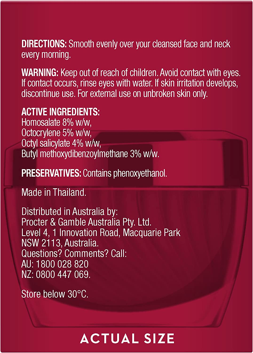 Olay Regenerist Whips Face Cream Moisturiser UV SPF 30 50G image number 1