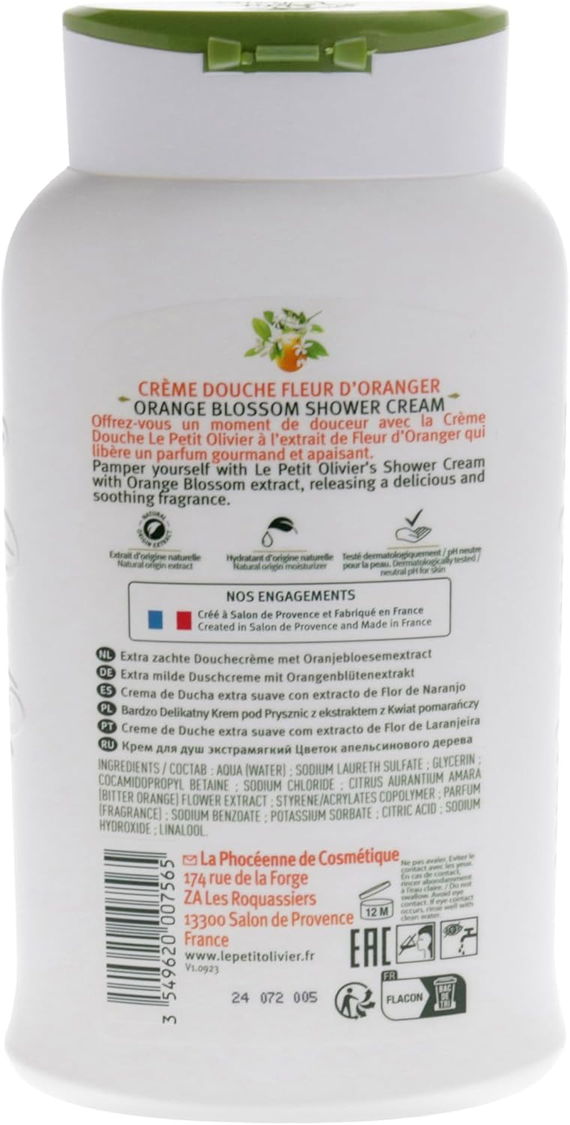 Shower Cream - Orange Blossom by Le Petit Olivier for Women - 8.4 Oz Shower Cream image number 2