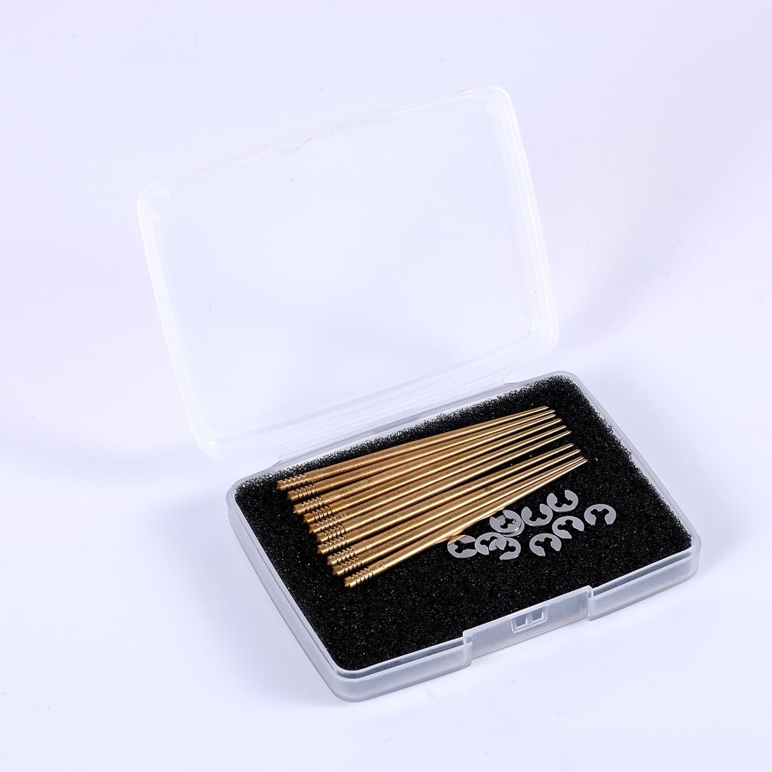 10Pcs Carb Needle Jets, Copper Carburetor Nozzle Jets with Clips Carb Jet Needle Kit Carburetor Replacement Parts for Spray Needles PW-K21-34, PE24-30 Accessories image number 1