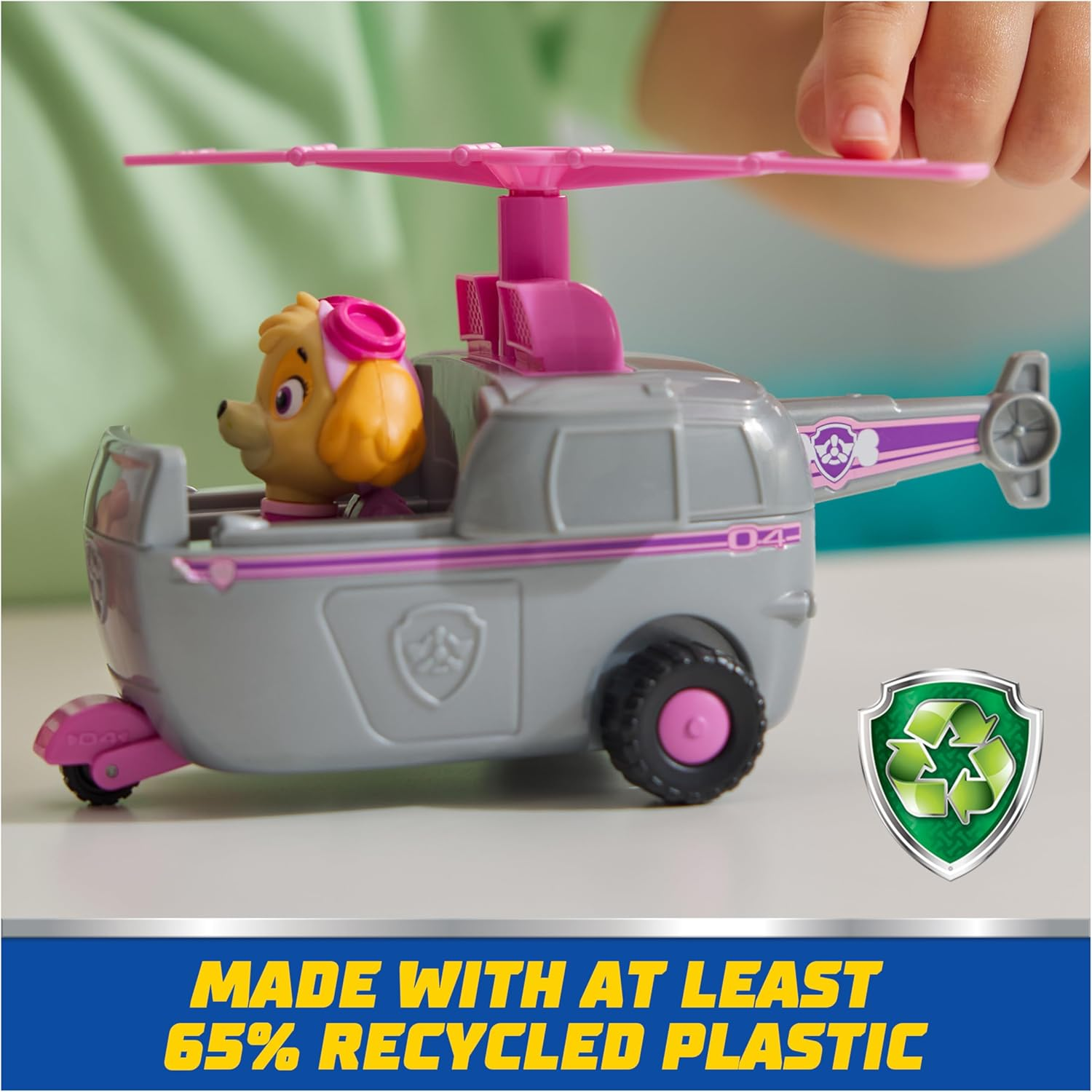 PAW Patrol, Skye&rsquo;S Helicopter, Toy Vehicle with Collectible Action Figure, Sustainably Minded Kids Toys for Boys & Girls Ages 3 and Up image number 5