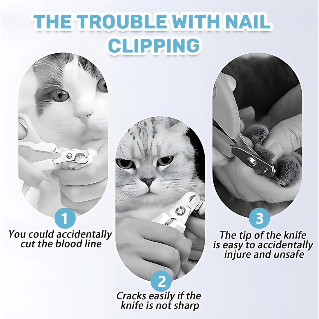 Cat Nail Scissors with Protection, Cat Claw Cutter with 2 Mm and 4 Mm Hole, Cat Nail Scissors Professional Cat Nail Cutter Cat Nail Clipper for Small Dogs Puppies Cats with File Cat Nail Clipper image number 1