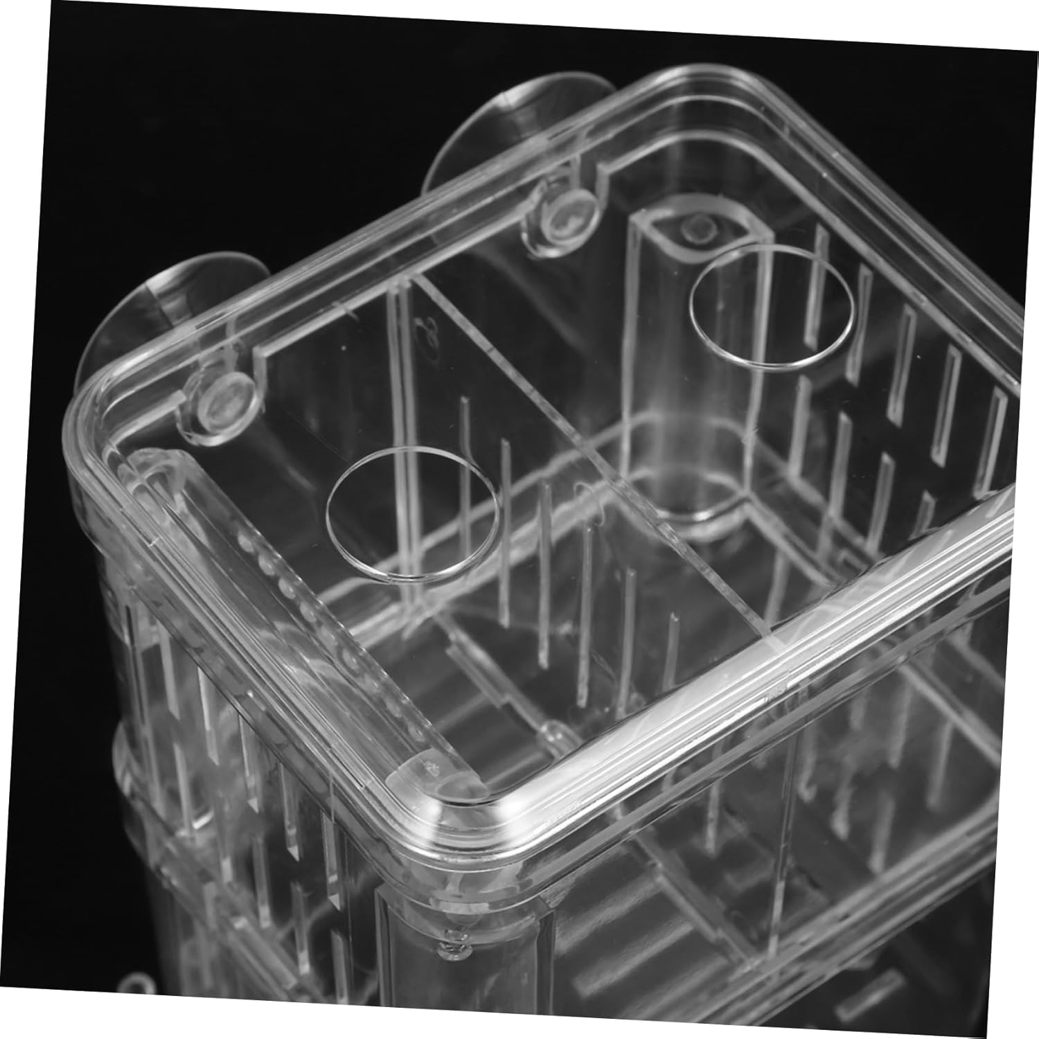 BUGUUYO Aquarium Fish Breeding Box with Transparent Design Double Layer Incubator for Fish Shrimp Betta Compact Isolation Hatchery with Cups for Aquatic Pets image number 1