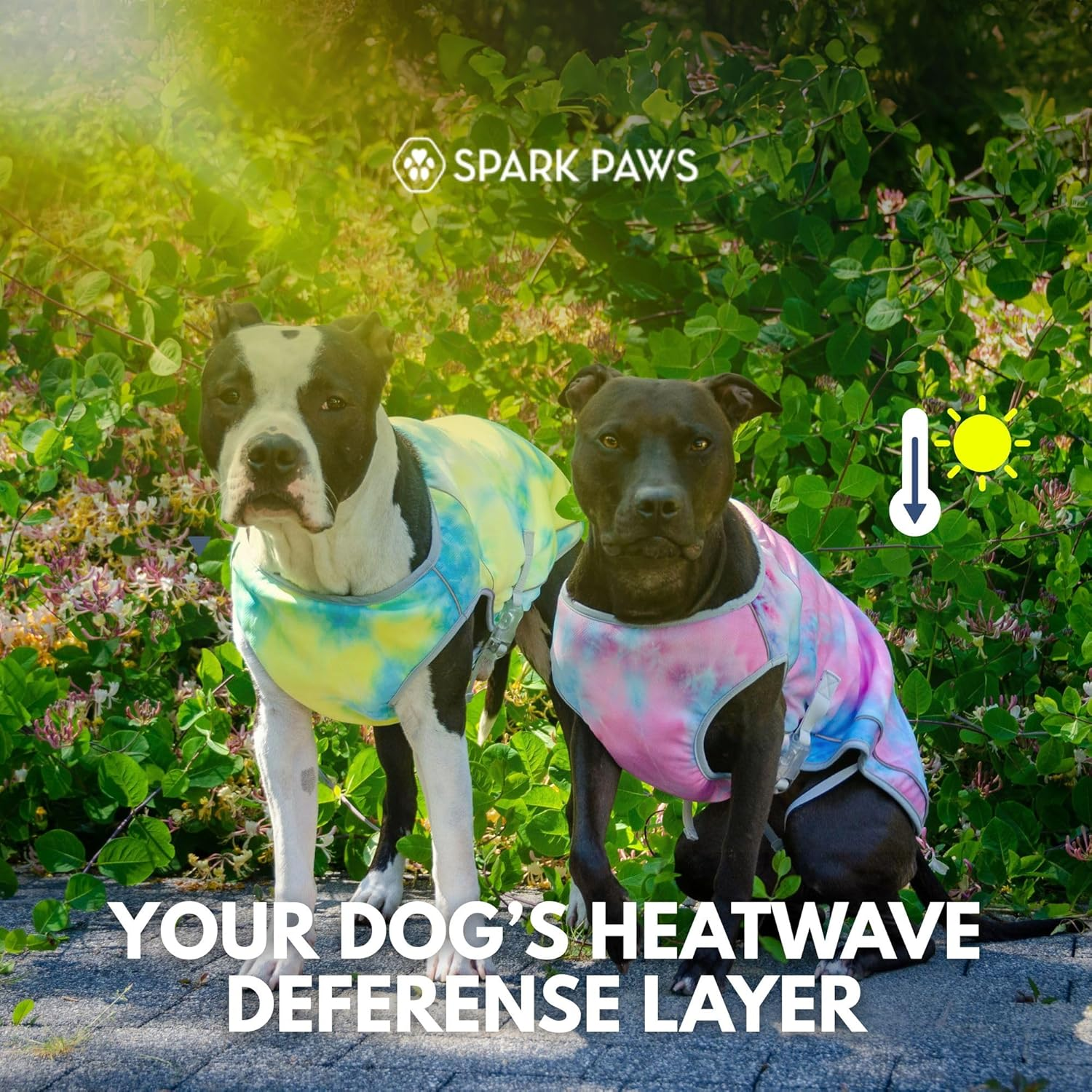 Spark Paws Chilltech&trade; Dog Cooling Vest - Cooling Effect - Lightweight Materials - SPF 50 UV Protection - Ice Blue, XL image number 3