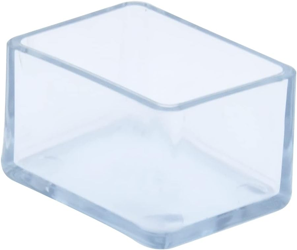 Flyshop 1" X 1-3/16", 25 X 30 Mm Chair Leg Floor Protectors for Furniture Flexible Non-Scratch Foot Covers PVC Chair Leg Caps, Rectangle, Transparent, 16 Pieces image number 7