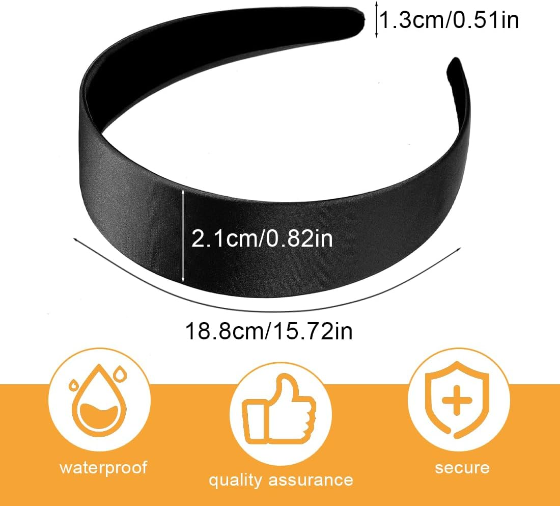 VAEIORP Pack of 3 Satin Hair Bands for Women and Girls, Satin Hair Bands for Women image number 1