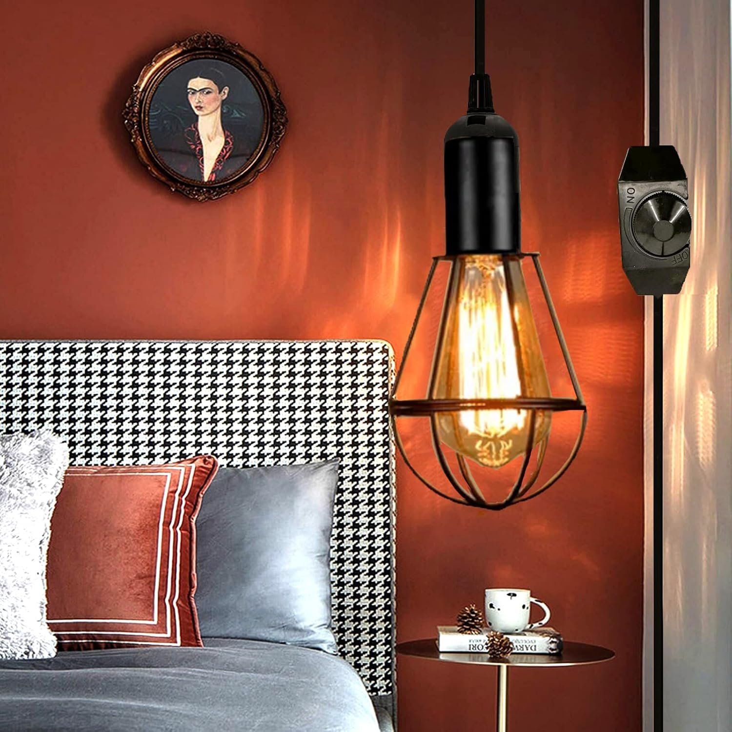 LED E27 Screw Light Bulb |Warm White 2700K 4W Vintage Edison Bulb |ST64 Dimmable Amber LED Replacement for 40W Incandescent Equivalent (4 PCS Amber Bulbs)