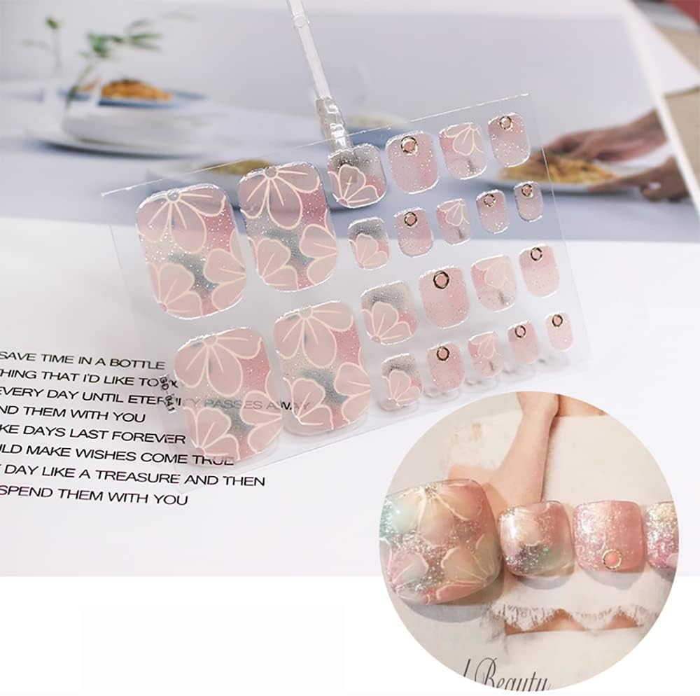 Missjelly Nail Foil, Self-Adhesive Toenail Sticker, Glitter, Aluminum, Glitter Style, Multicolor, Skin, Outdoor, 6 Sheets image number 4