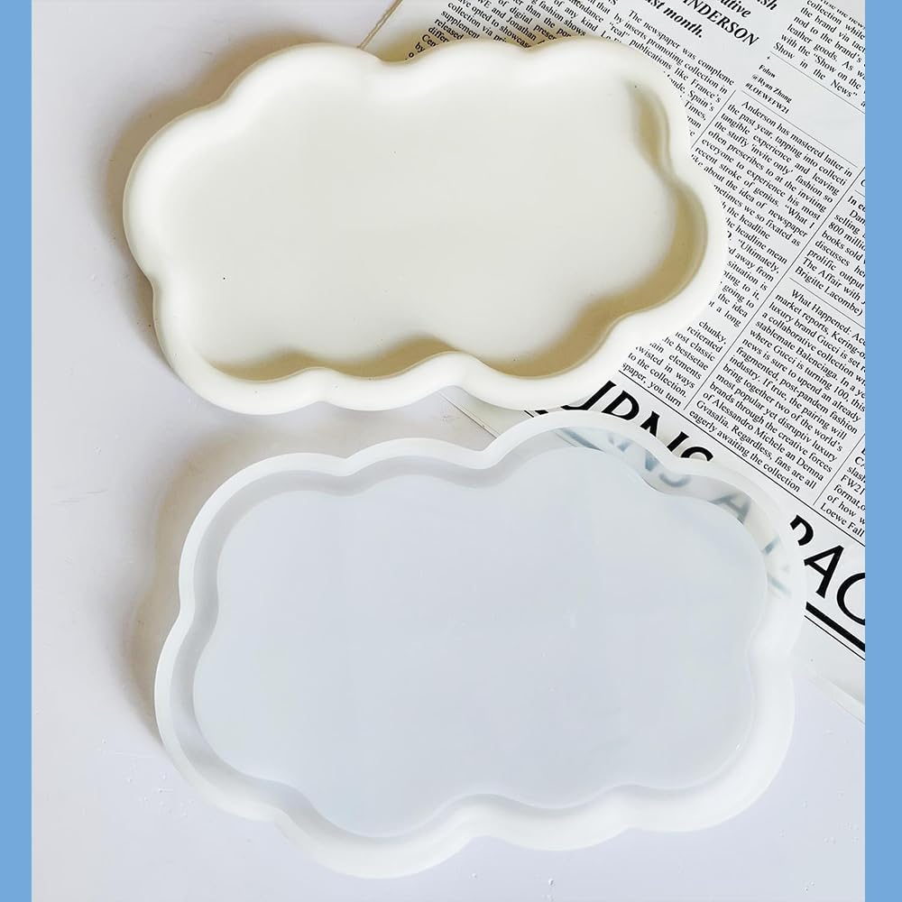 Cloud Shape Silicone Mold Tray, Resin Display Container, Trinket Storage Dish, Jewellery Holder, Decorative Vanity Plate
