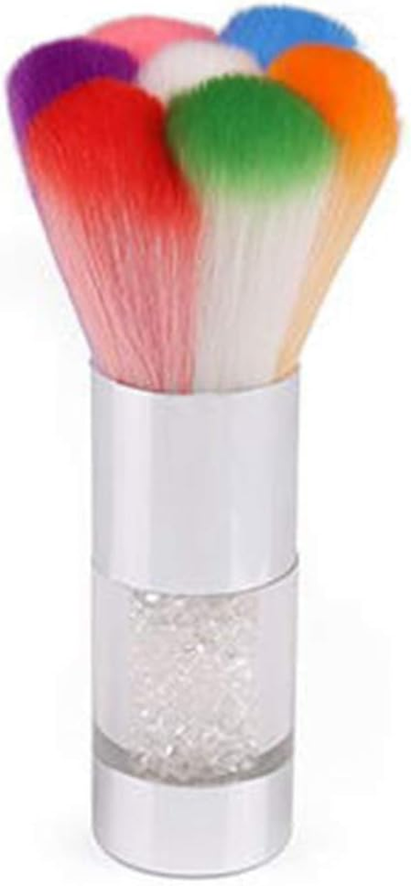 Nail Brush Nails Dust Cleaner Acrylic Colourful Makeup Brush Cleaning Dust Brush Nail Art Tools (Silver) image number 3