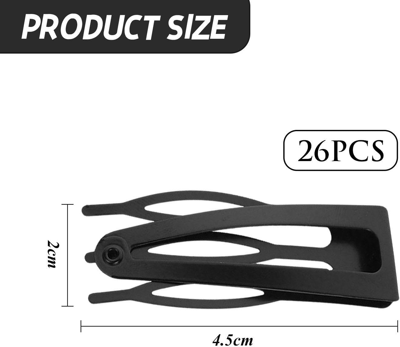 26 Hair Pins for Snap Button, Simple Side Hair Pins, Fashionable and Versatile Hair Accessories, Metal Hair Tray Tools, Hairstyle Accessories