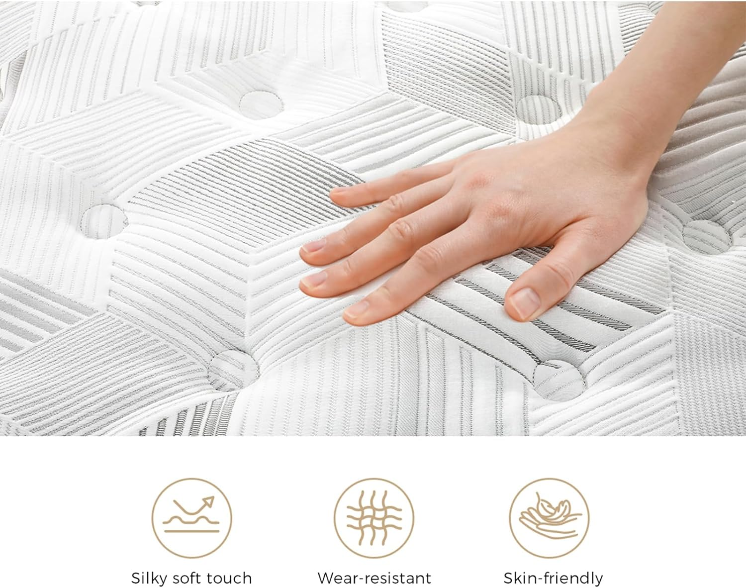 King Single Mattress BEDRA BEDDING 22Cm King Single Bed Mattress with 2Pcs Pillows Cool Gel with Bonnell Spring image number 2