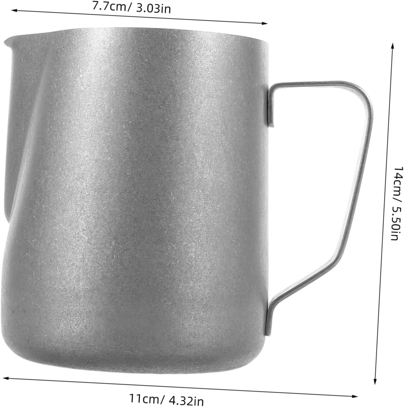 PHENOFICE Stainless Steel Milk Frothing Pitcher Retro Design Coffee Frother Cup for Espresso Latte Art and Milk Tea Precision Pouring with Vintage Charm and Ample Capacity image number 5