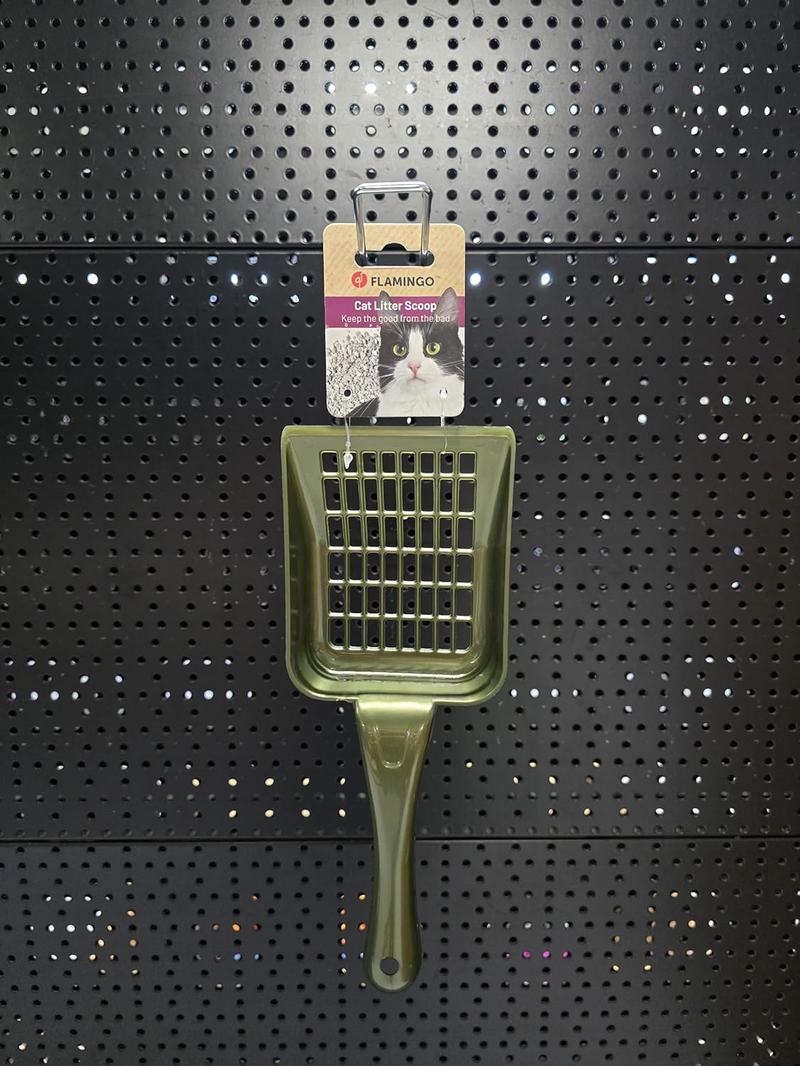 Flamingo Scoopy Cat Litter Scoop Pink/Green Assorted &ndash; 26.5 X 10.5 X 4.2 Cm &ndash; Handle with Hanging System &ndash; No Colour Choice Possible image number 1