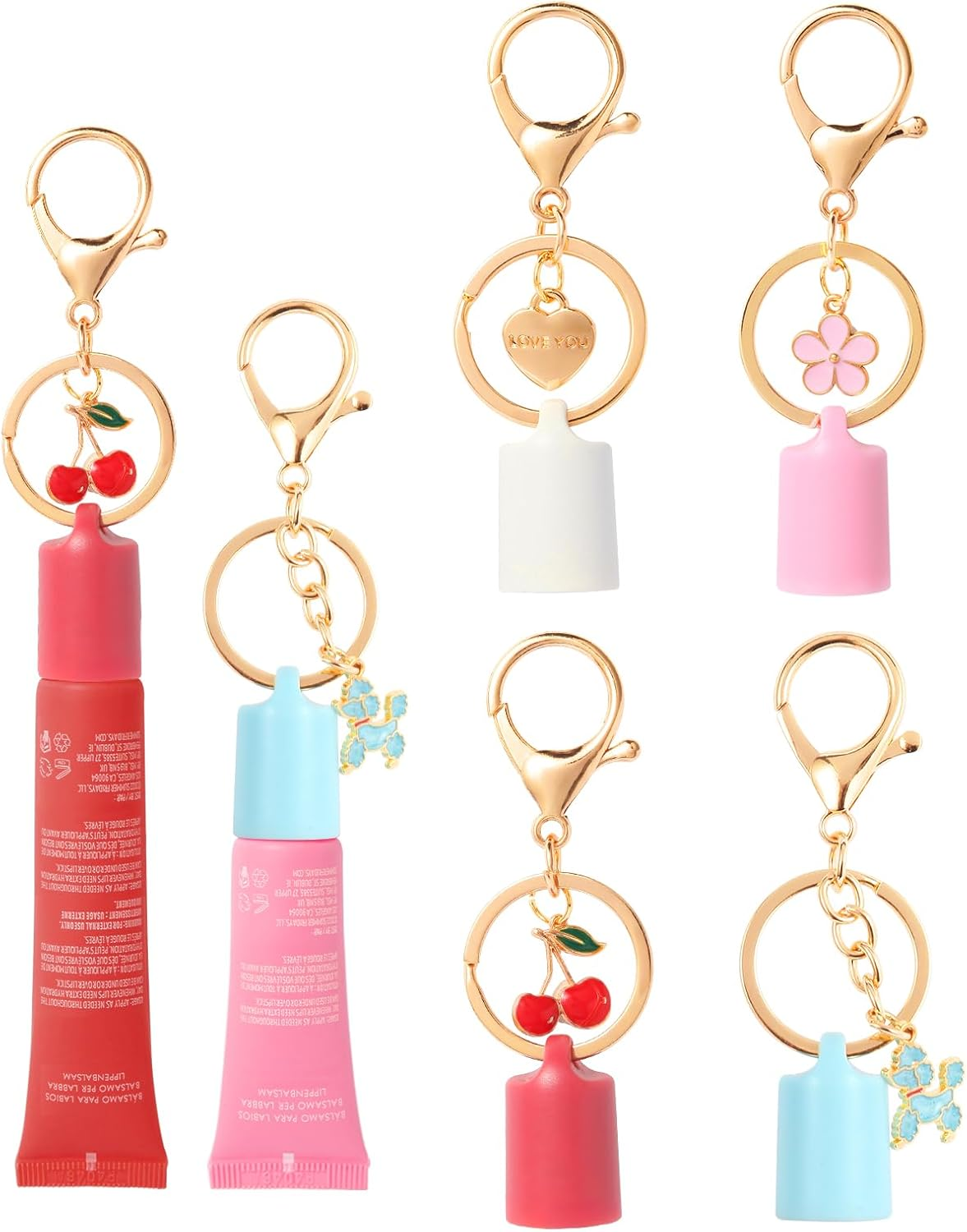 Keychain Cap for Summer Fridays 0.5 Oz Lip Balm Keychain,Keychain Cap Compatible with LANGIGE 0.35 Oz Lip Balm（No Lip Balm） image number 6