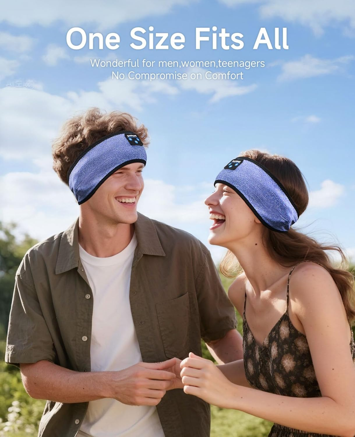 Sleep Headphones | Bluetooth 5.4 Headband | Wireless Earbuds Earphones Sweat Resistant with Ultra-Thin HD Stereo Speaker, Headphone Band for Side Sleepers Workout Running Tech Gadgets Unique Gifts image number 3