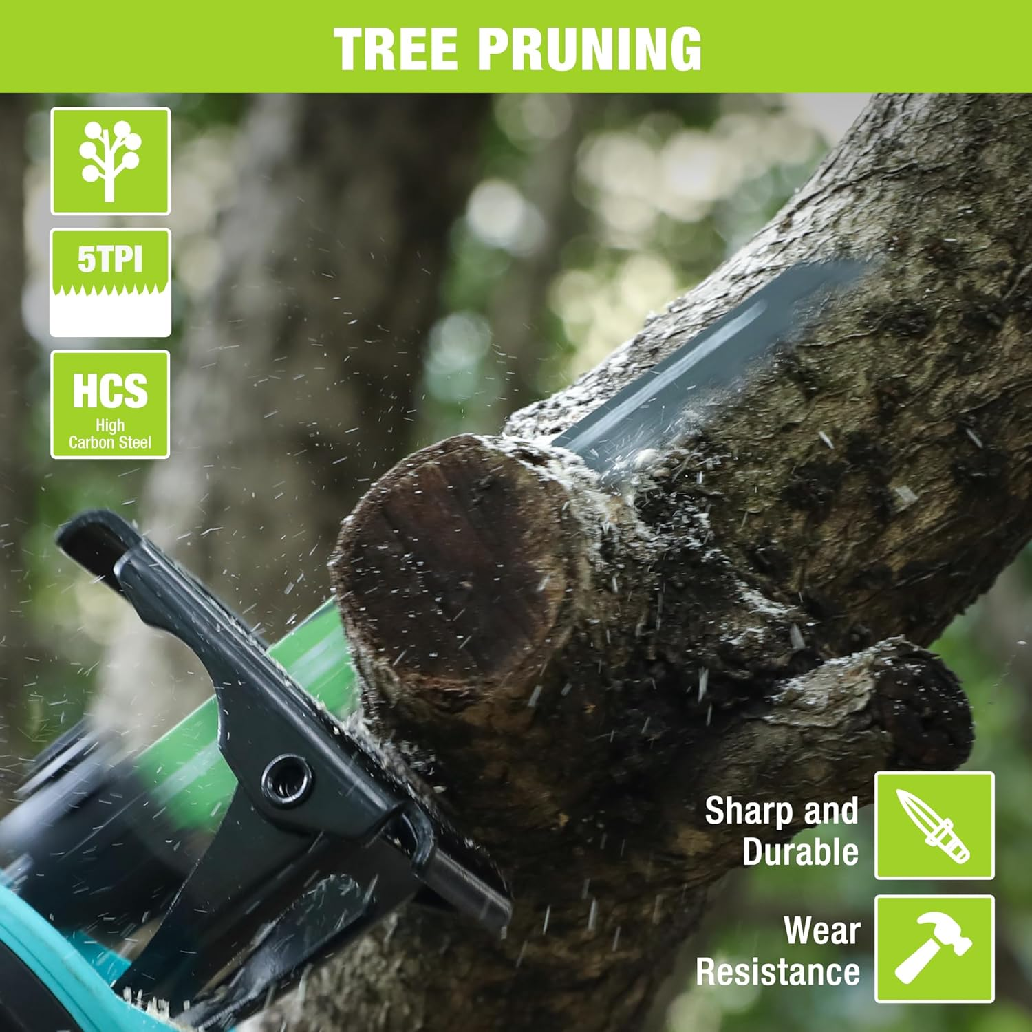 WORKPRO 5-Piece Reciprocating Saw Blades Set | Sabre Saw Blades for Cutting Branches | 152Mm 5TPI Saw Blades Set with Plastic Storage Box | Compatible with Most Reciprocating Saw image number 5