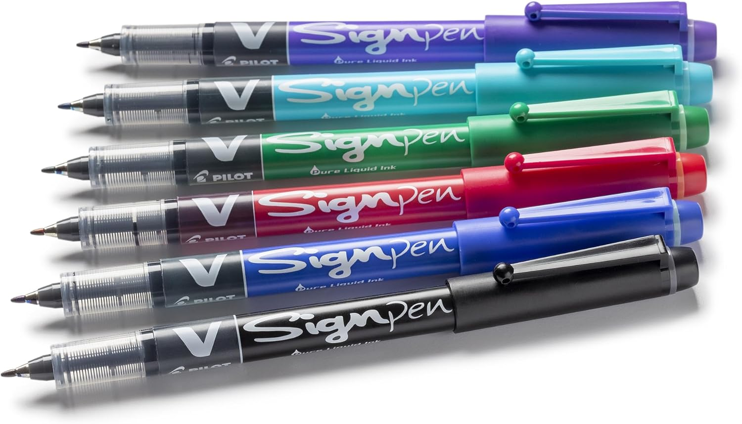 Pilot V-Sign Pen Liquid Ink Tip - Black (Pack of 4)