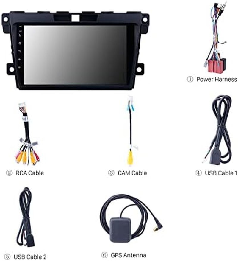 9 Inch Android 10 Car Stereo with GPS Navigation for Mazda CX-7 2007-2014 Car Multimedia Player image number 3