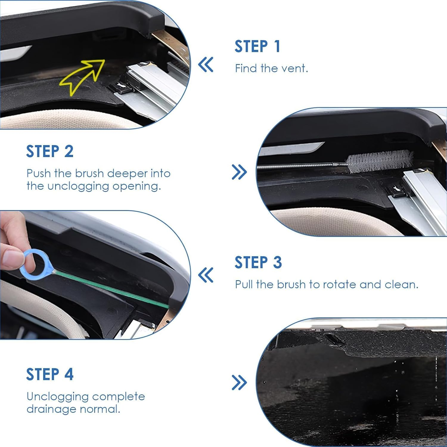 Long and Flexible Sunroof Cleaning Brush (500 Cm) - Drain Cleaner Tool for Pipes - Cleaning Tight Pipes and Bends - Versatile Use in Kitchen, Bathroom, Car and Meh