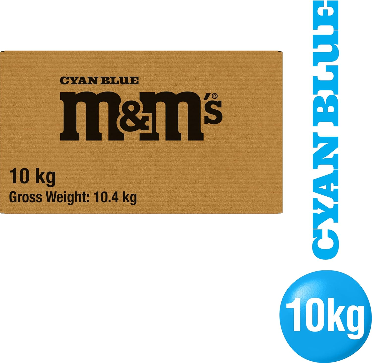 M&M'S Blue Milk Chocolate Bulk 10KG Carton - for Graduation, Wedding, 4Th of July, Birthdays, Party Bowls, Baby Showers, Gender Reveal Ideas, Easter, Baking - Blue image number 3