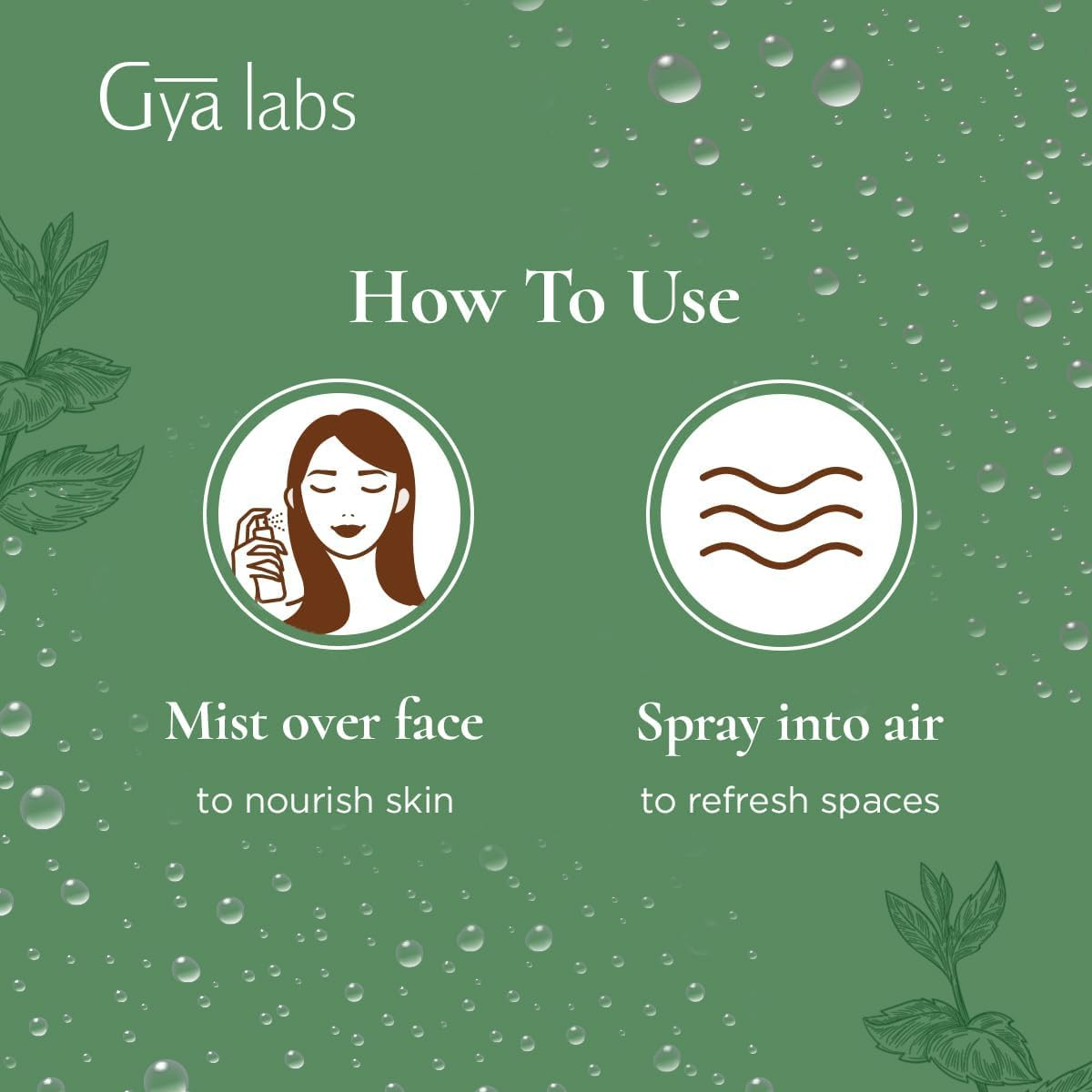 Gya Labs Peppermint Hydrosol for Skin, Hair (100Ml) - Peppermint Floral Water Hydrosol Toner for Face & Aromatherapy - Cooling Mist Aromatic Spray for Refreshing Home, Pillows & Linens image number 4