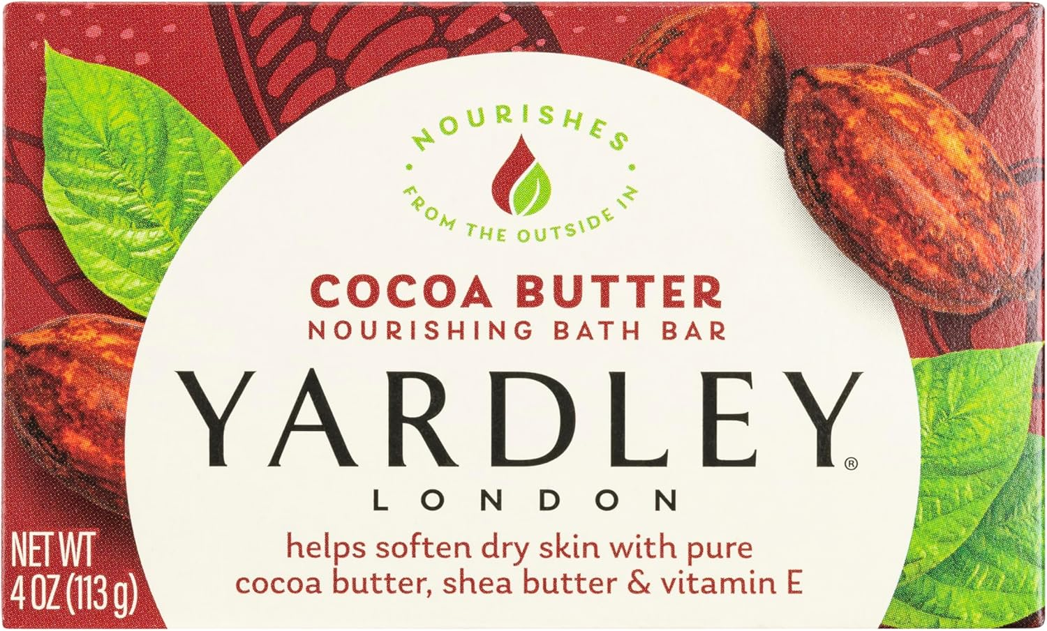 Yardley London Cocoa Butter Naturally Moisturizing Bath Bar, 4.25 Ounce