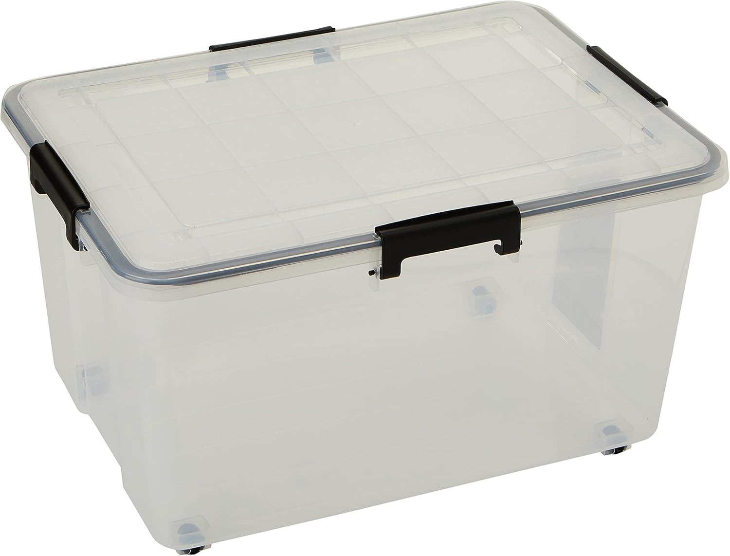 Seymours 50L Super Seal Storage Box with Wheels &ndash; Stackable Container with Sealed Lid for Secure, Dustproof, Waterproof Storage of Clothes, Tools, Toys, Documents, Seasonal Items, and More
