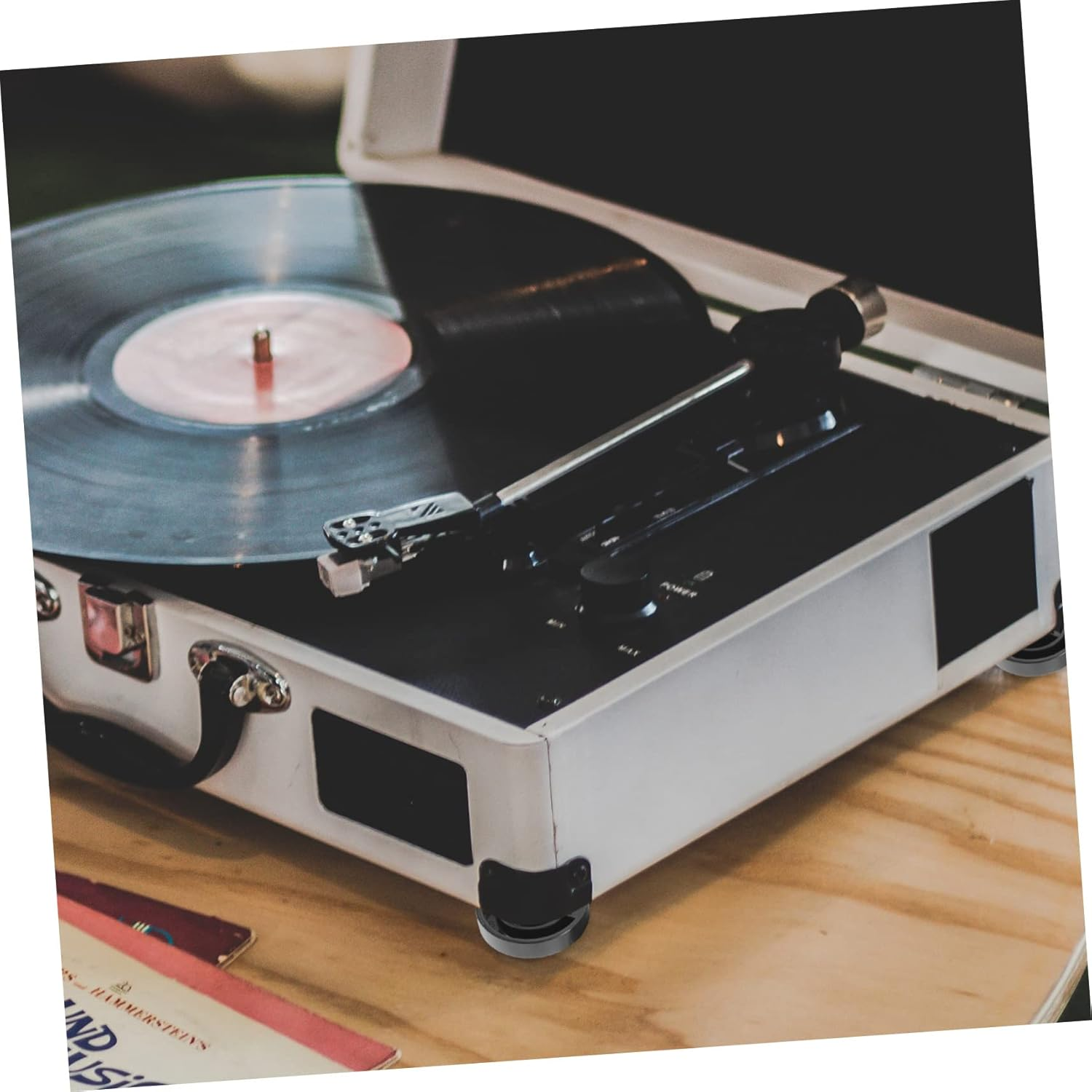 ARTIBETTER Speaker Isolation Pad and Isolation Feet for Subwoofer Metal Vibration Damper Anti-Shock Design Black 40X12Mm for Hifi Audio Equipment and Turntable Stand in Home Theater image number 3