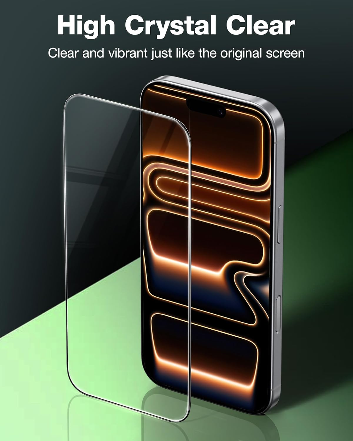 NIMASO for Iphone 17 Pro Max Screen Protector Full Coverage 6.9-Inch, No Bubbles No Dust Instant Installation, 9H Hardness Tempered Glass Military Grade Shatterproof, Anti-Scratch, 2 Pack image number 4